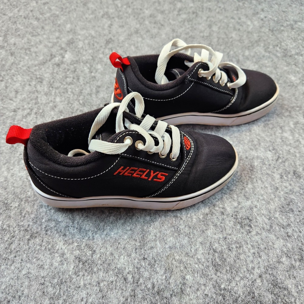 Heelys Pro 20 Skate Shoes Kids Size 2 Black Red HE100757 Roller Sneakers Y2K - Picture 3 of 9